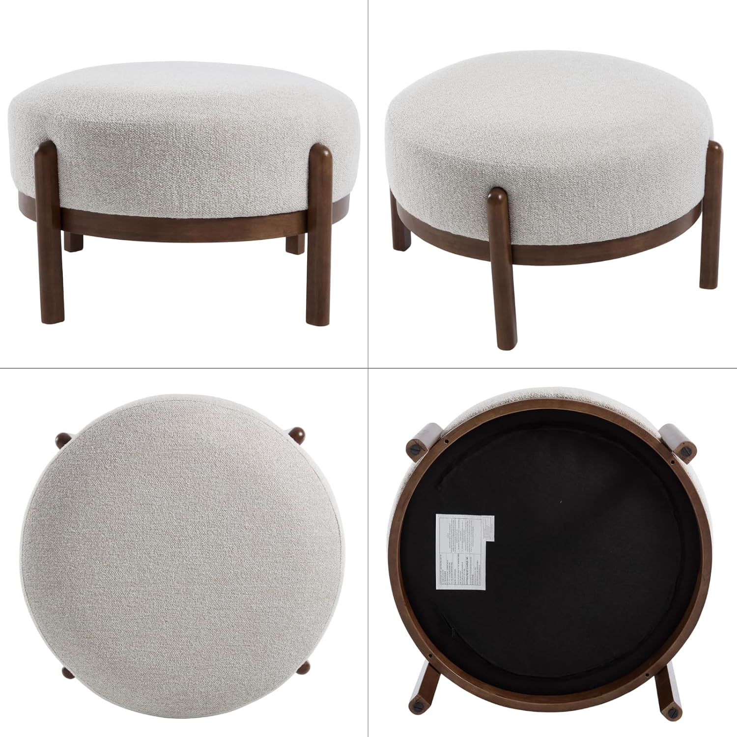 Sherpa Fabric Ottoman Bench wi - огляд і ціна Outdoor Furniture Wood