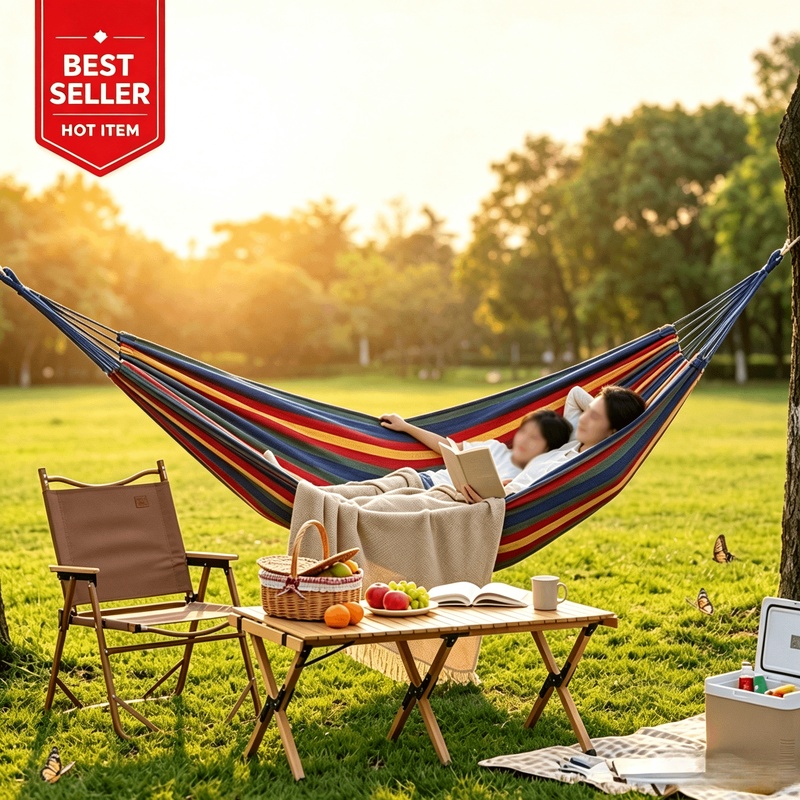 2-Person Cotton Canvas Hammock - огляд і ціна Outdoor Daybed Furniture